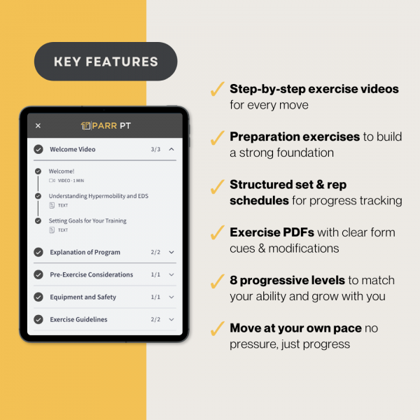 Fundamental Strength Training for Hypermobility & EDS course key features