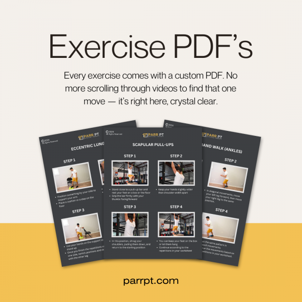intermediate Strength Training for hypermobility & EDS course custom exercise pdfs
