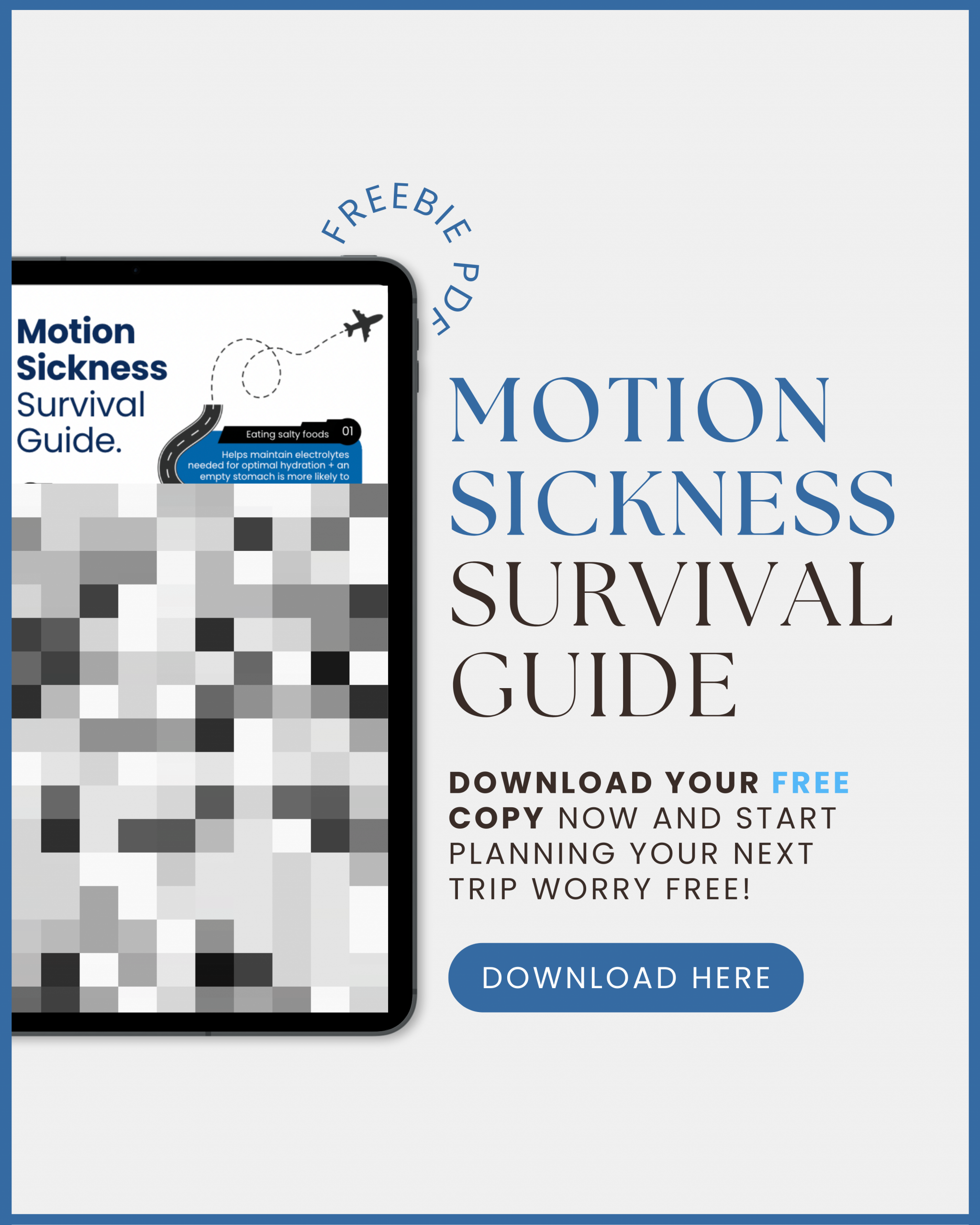 motion sickness survival guide freebie
