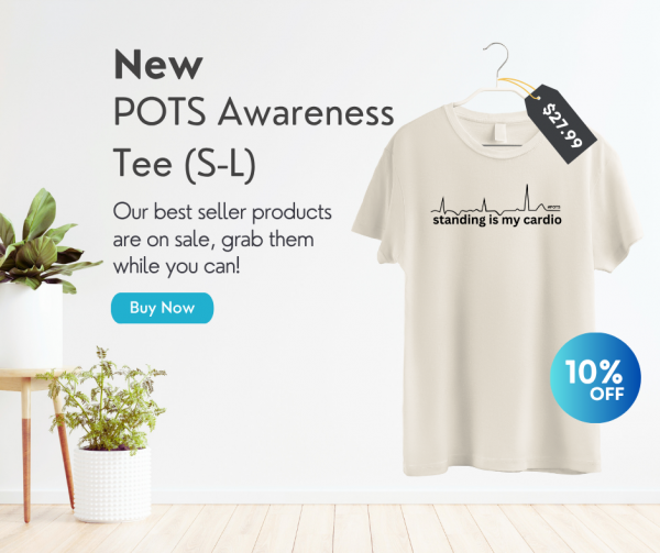 new POTS awareness t-shirt available in PARR PT shop!